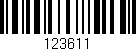 Código de barras (EAN, GTIN, SKU, ISBN): '123611'