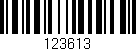Código de barras (EAN, GTIN, SKU, ISBN): '123613'