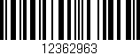 Código de barras (EAN, GTIN, SKU, ISBN): '12362963'