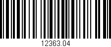 Código de barras (EAN, GTIN, SKU, ISBN): '12363.04'
