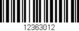 Código de barras (EAN, GTIN, SKU, ISBN): '12363012'