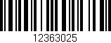 Código de barras (EAN, GTIN, SKU, ISBN): '12363025'