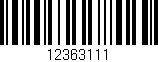 Código de barras (EAN, GTIN, SKU, ISBN): '12363111'