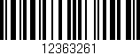 Código de barras (EAN, GTIN, SKU, ISBN): '12363261'