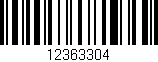 Código de barras (EAN, GTIN, SKU, ISBN): '12363304'