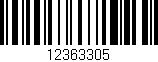 Código de barras (EAN, GTIN, SKU, ISBN): '12363305'