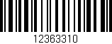 Código de barras (EAN, GTIN, SKU, ISBN): '12363310'