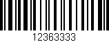 Código de barras (EAN, GTIN, SKU, ISBN): '12363333'