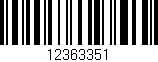 Código de barras (EAN, GTIN, SKU, ISBN): '12363351'
