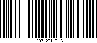 Código de barras (EAN, GTIN, SKU, ISBN): '1237_231_0_G'