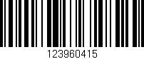 Código de barras (EAN, GTIN, SKU, ISBN): '123960415'