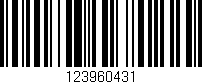 Código de barras (EAN, GTIN, SKU, ISBN): '123960431'