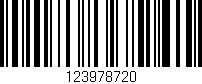 Código de barras (EAN, GTIN, SKU, ISBN): '123978720'