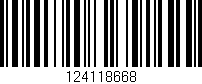 Código de barras (EAN, GTIN, SKU, ISBN): '124118668'