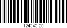 Código de barras (EAN, GTIN, SKU, ISBN): '124343-20'