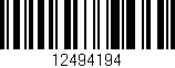 Código de barras (EAN, GTIN, SKU, ISBN): '12494194'