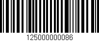 Código de barras (EAN, GTIN, SKU, ISBN): '125000000086'