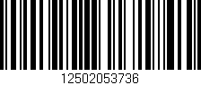 Código de barras (EAN, GTIN, SKU, ISBN): '12502053736'