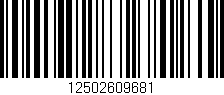 Código de barras (EAN, GTIN, SKU, ISBN): '12502609681'