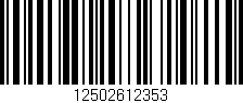 Código de barras (EAN, GTIN, SKU, ISBN): '12502612353'