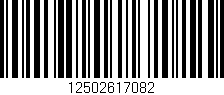 Código de barras (EAN, GTIN, SKU, ISBN): '12502617082'