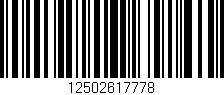 Código de barras (EAN, GTIN, SKU, ISBN): '12502617778'