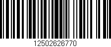 Código de barras (EAN, GTIN, SKU, ISBN): '12502626770'