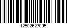 Código de barras (EAN, GTIN, SKU, ISBN): '12502627005'