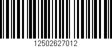Código de barras (EAN, GTIN, SKU, ISBN): '12502627012'