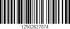 Código de barras (EAN, GTIN, SKU, ISBN): '12502627074'