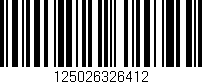 Código de barras (EAN, GTIN, SKU, ISBN): '125026326412'