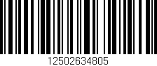 Código de barras (EAN, GTIN, SKU, ISBN): '12502634805'