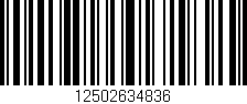 Código de barras (EAN, GTIN, SKU, ISBN): '12502634836'
