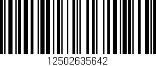 Código de barras (EAN, GTIN, SKU, ISBN): '12502635642'