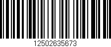 Código de barras (EAN, GTIN, SKU, ISBN): '12502635673'