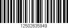 Código de barras (EAN, GTIN, SKU, ISBN): '12502635949'