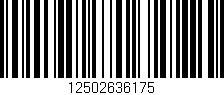 Código de barras (EAN, GTIN, SKU, ISBN): '12502636175'