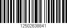 Código de barras (EAN, GTIN, SKU, ISBN): '12502638841'