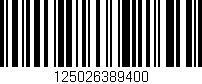 Código de barras (EAN, GTIN, SKU, ISBN): '125026389400'