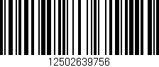 Código de barras (EAN, GTIN, SKU, ISBN): '12502639756'