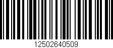 Código de barras (EAN, GTIN, SKU, ISBN): '12502640509'