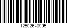 Código de barras (EAN, GTIN, SKU, ISBN): '12502640905'