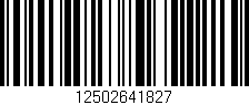 Código de barras (EAN, GTIN, SKU, ISBN): '12502641827'