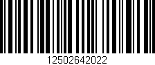 Código de barras (EAN, GTIN, SKU, ISBN): '12502642022'