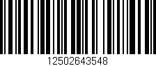 Código de barras (EAN, GTIN, SKU, ISBN): '12502643548'
