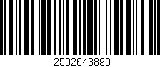 Código de barras (EAN, GTIN, SKU, ISBN): '12502643890'
