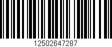 Código de barras (EAN, GTIN, SKU, ISBN): '12502647287'