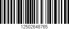 Código de barras (EAN, GTIN, SKU, ISBN): '12502648765'