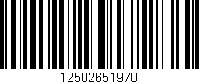 Código de barras (EAN, GTIN, SKU, ISBN): '12502651970'