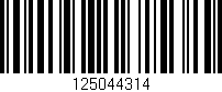 Código de barras (EAN, GTIN, SKU, ISBN): '125044314'